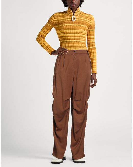 Aniye By Brown Pants Polyester, Viscose, Elastane