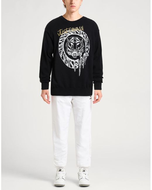 Just Cavalli Black Sweater Wool, Cashmere for men