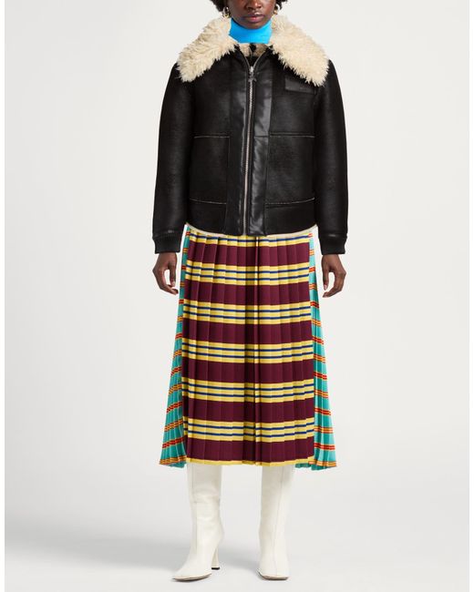 Patrizia Pepe Black Shearling & Teddy