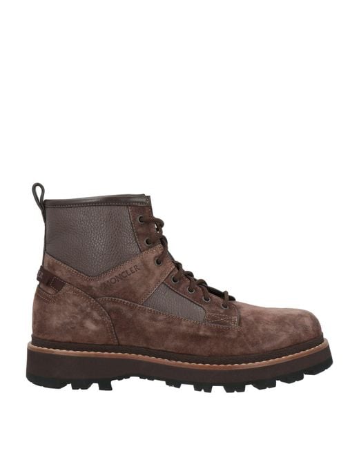 Moncler Brown Ankle Boots Leather for men