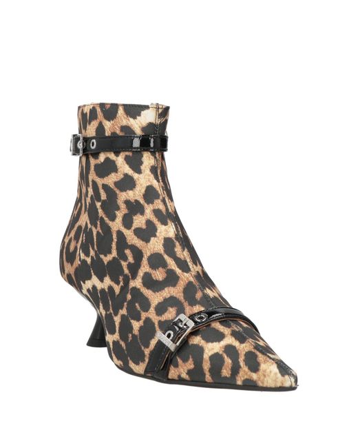 Ganni Brown Ankle Boots
