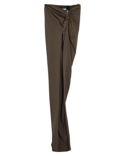 Rick Owens Brown Lead Maxi Skirt Cotton