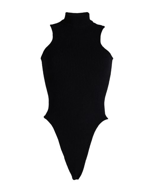 A PAPER KID Black Bodysuit