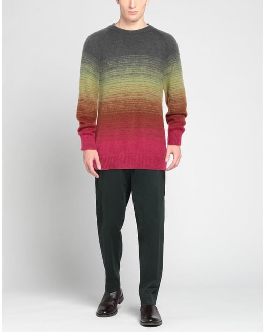 Laneus Gray Sweater Polyacrylic, Mohair Wool, Polyamide for men