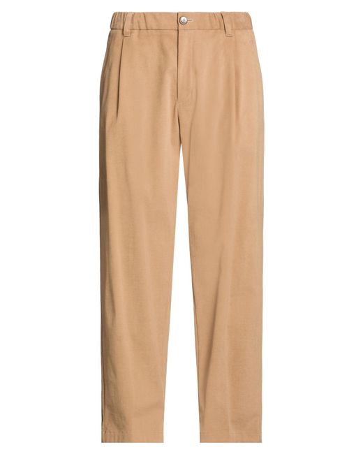Herno Natural Camel Pants Cotton, Elastane for men