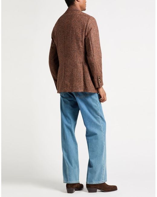 Brunello Cucinelli Brown Blazer Alpaca Wool, Wool, Polyamide for men