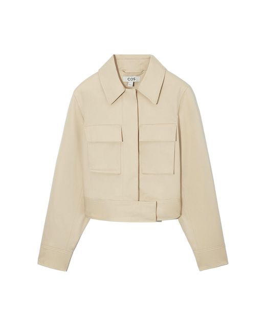 COS Natural Cropped Utility Jacket