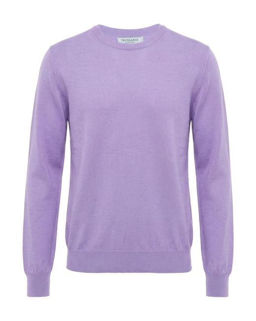 Trussardi Purple Sweaters for men