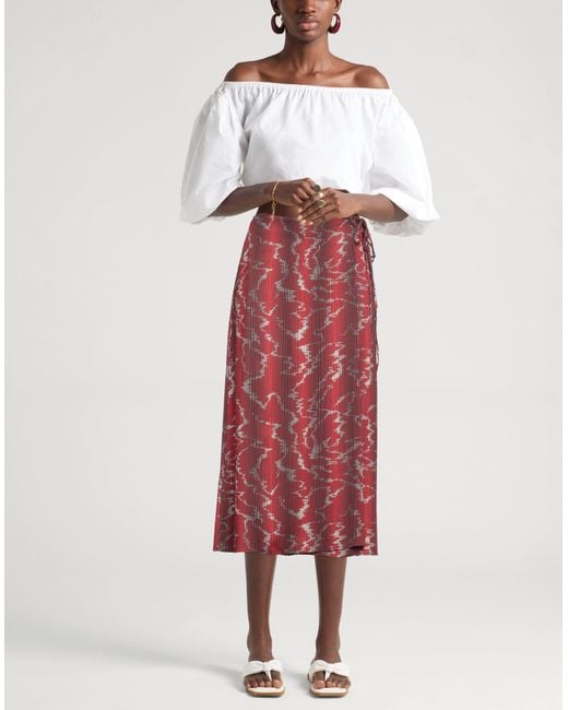 Jupe midi Boss en coloris Red