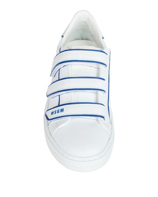 MSGM White Sneakers Leather for men