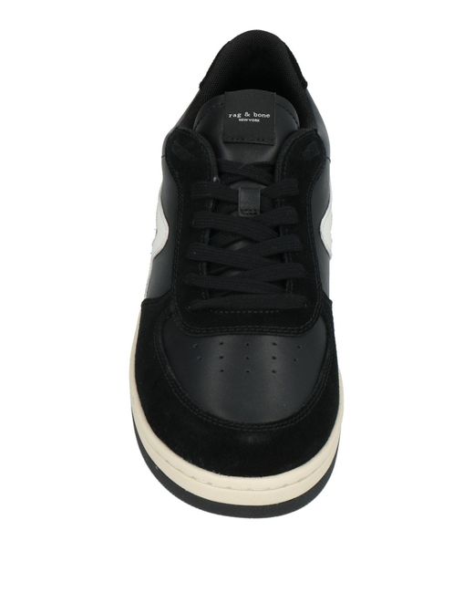 Rag & Bone Black Sneakers Leather, Textile Fibers for men