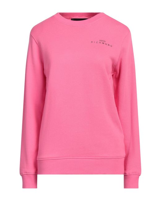 John Richmond Pink Fuchsia Sweatshirt Cotton
