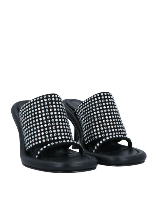 J.W. Anderson Bumper Crystal Black Sandals