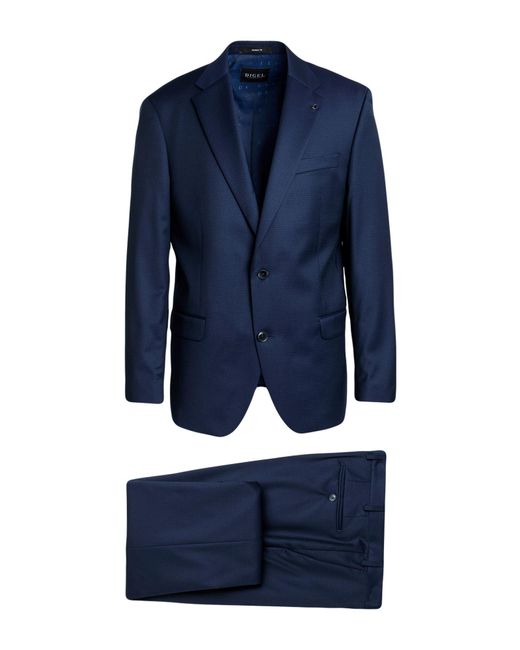 DIGEL Blue Suit Virgin Wool, Elastane for men