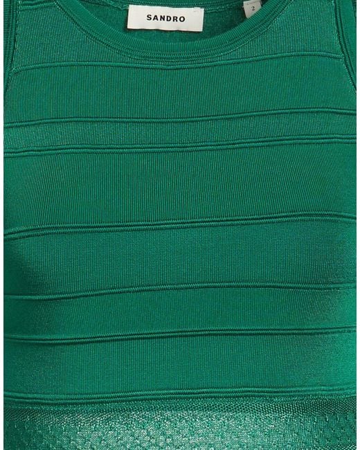 Sandro Green Top Viscose, Polyamide, Elastane