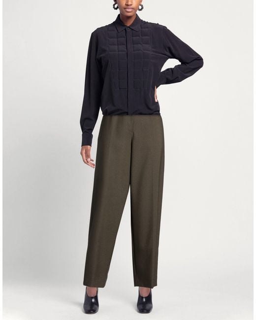 Totême  Purple Pants Virgin Wool, Polyamide