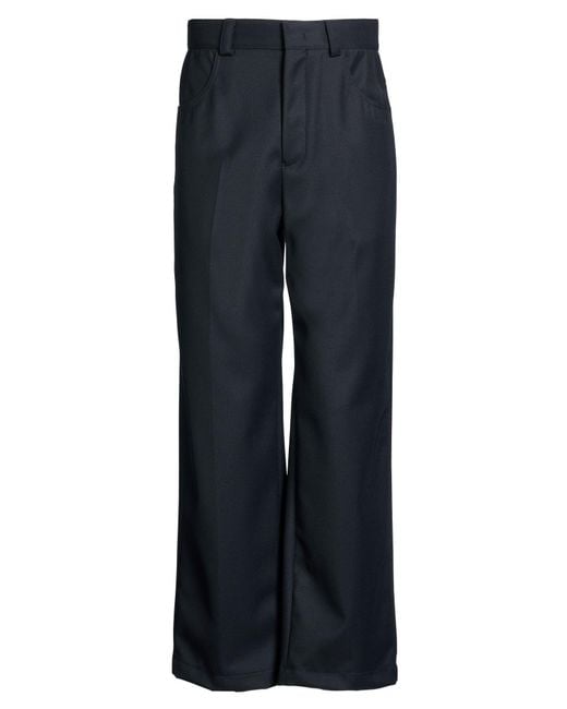 Emporio Armani Blue Pants Polyester, Virgin Wool for men