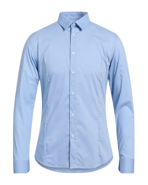 Grey Daniele Alessandrini Blue Shirt for men