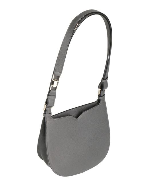 Valextra Gray Shoulder Bag Calfskin