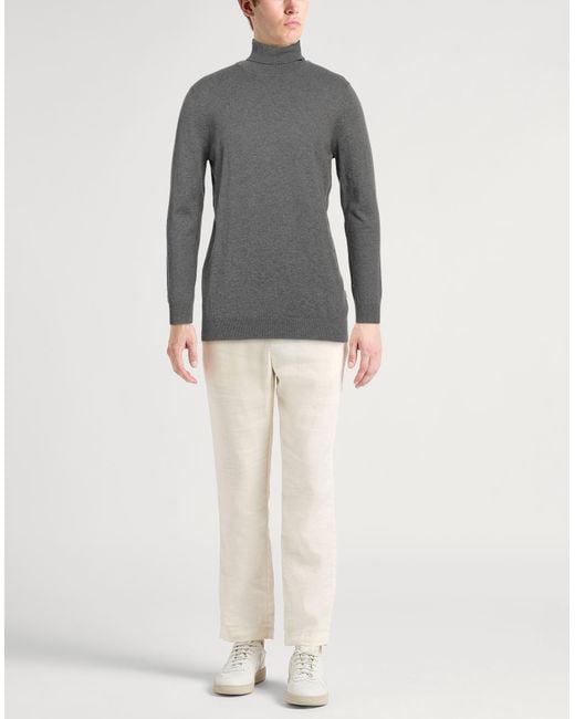 AT.P.CO Gray Turtleneck Cotton, Wool, Cashmere for men