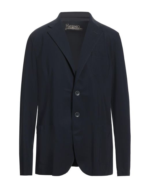 Herno Blue Blazer Polyamide, Elastane for men