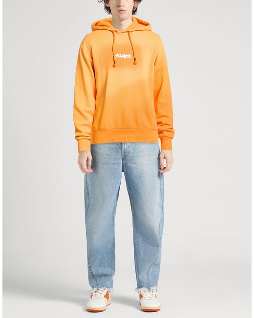 DISCLAIMER Orange Sweatshirt Cotton for men