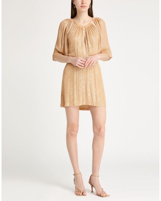 Antik Batik Natural Camel Mini Dress Viscose