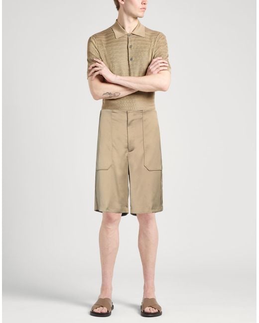Roberto Collina Natural Shorts & Bermuda Shorts Polyester for men