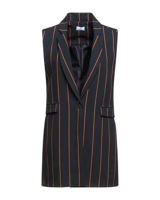 Berna Black Tailored Vest Polyester, Elastane