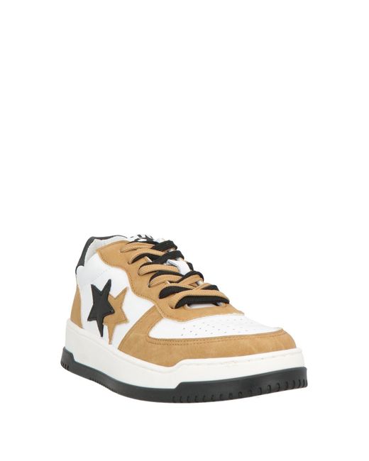 2 Star White Sneakers Leather