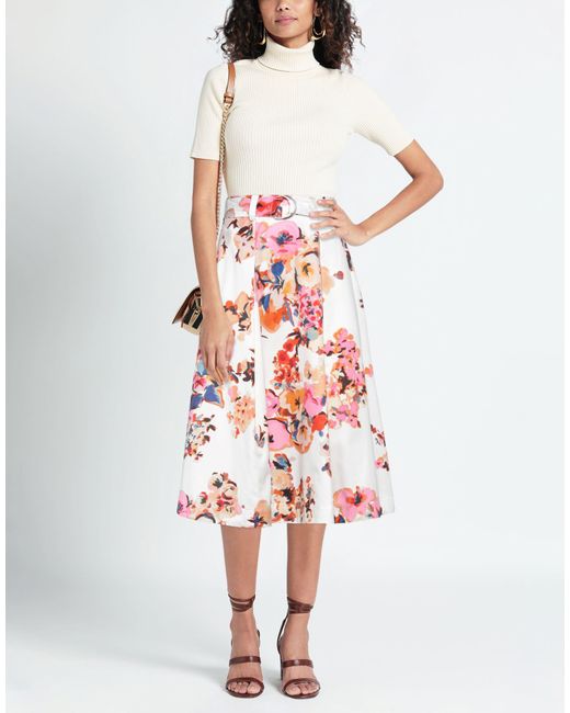 MSGM Red Midi Skirt