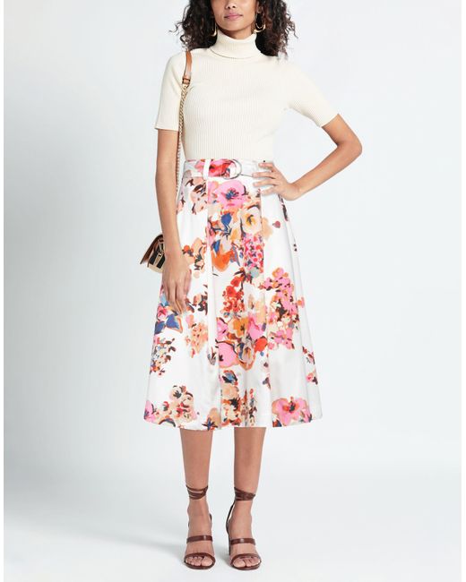 Jupe midi MSGM en coloris Red