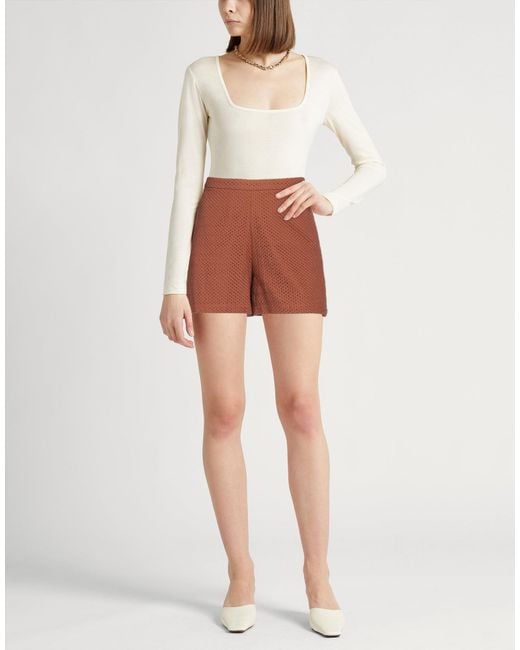 FEDERICA TOSI Brown Shorts & Bermuda Shorts