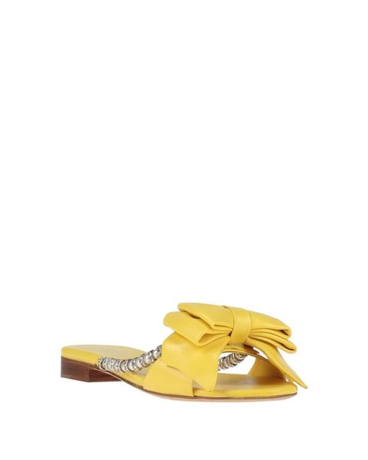 Rodo Yellow Sandals Textile Fibers