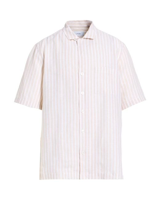 Lardini White Shirt Linen for men