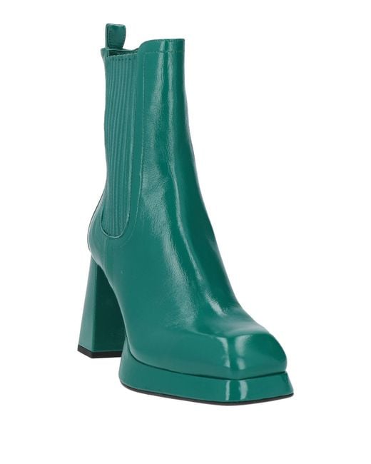 Giorgio Fabiani Green Emerald Ankle Boots Leather