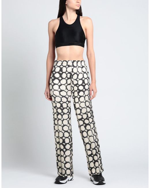 ALESSIA SANTI White Cream Pants Viscose