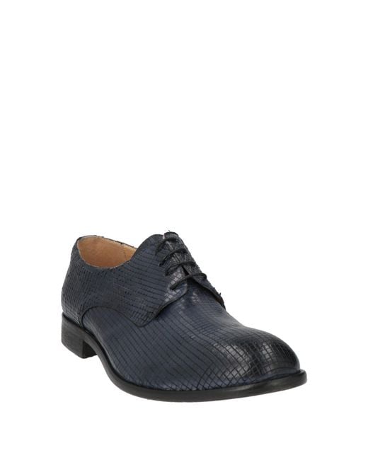 Exton Blue Midnight Lace-Up Shoes Leather for men