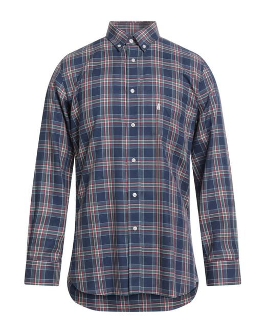 Barbour Blue Shirt Cotton for men