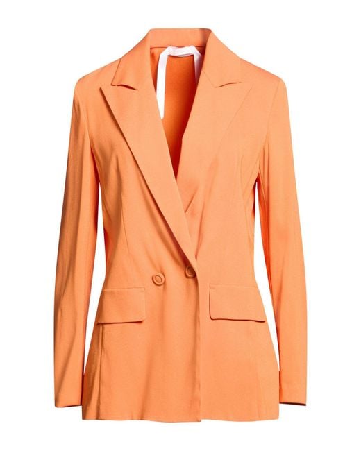 Carla G Orange Blazer Acetate, Viscose, Elastane