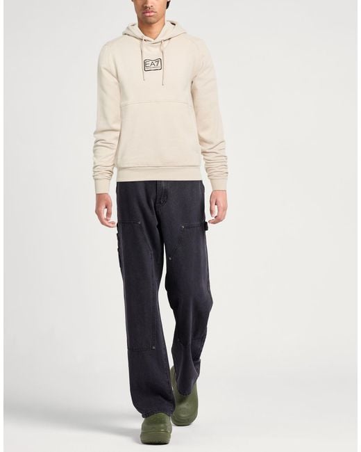 EA7 White Sweatshirt Cotton, Polyester, Elastane for men