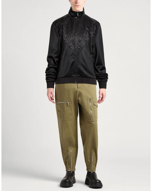 Versace Black Sweatshirt Polyester, Cotton for men