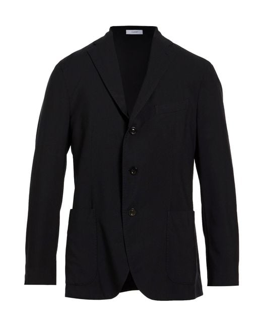 Boglioli Black Blazer Virgin Wool for men