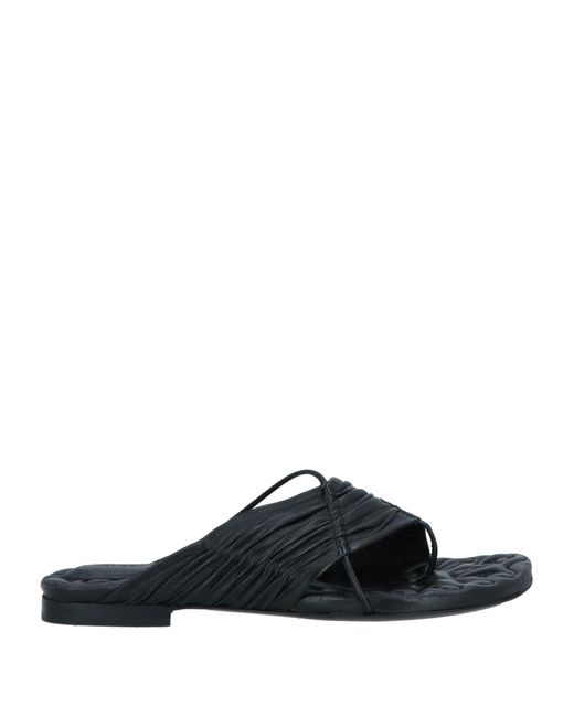 Trussardi Black Thong Sandal