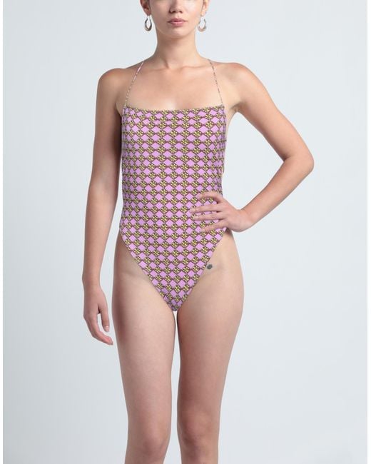 MISBHV monogram-pattern one-piece Swimsuit - Farfetch