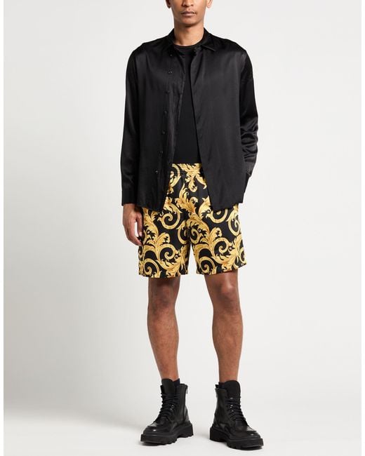 Versace Yellow Shorts & Bermuda Shorts Polyester for men