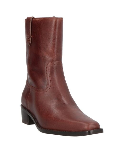 Tory Burch Brown Ankle Boots Leather