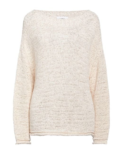 Alpha Studio White Sweater Cotton, Polyamide