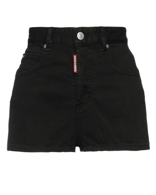 DSquared² Black Denim Shorts