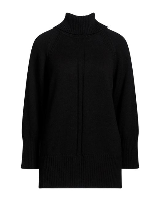 Alpha Studio Black Turtleneck Wool